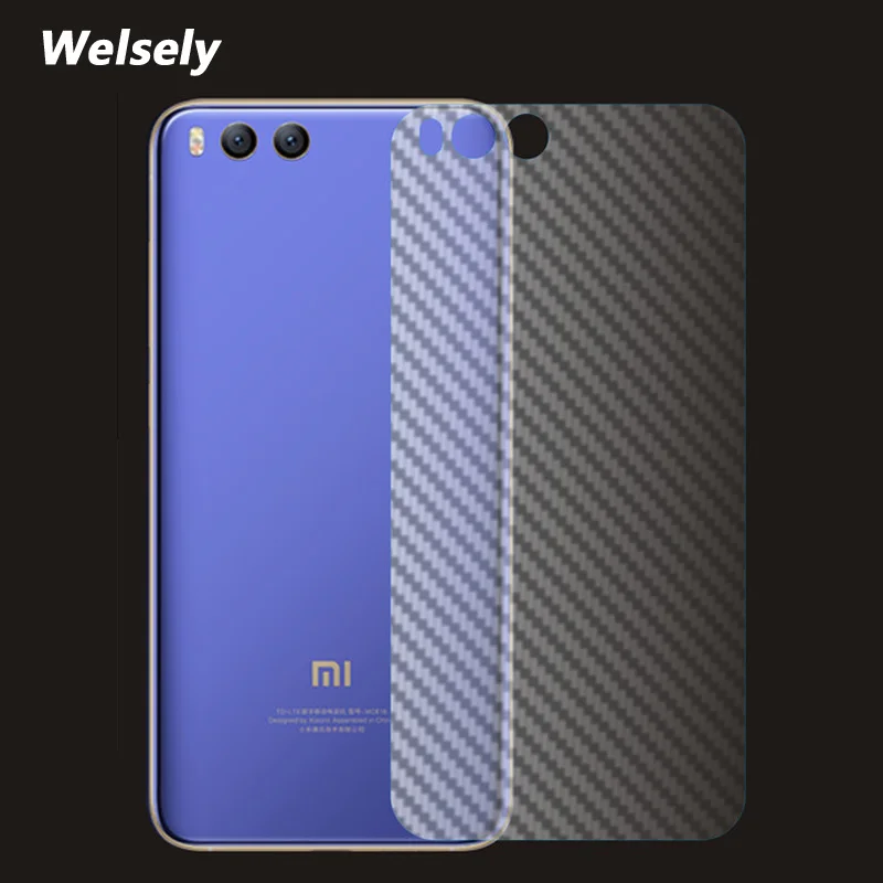 

Rear cover Protector Guard 3D Carbon Fiber Back Cover Anti-scratch Protective Film for Xiaomi 6 MI6 m6 non-slip Accessories