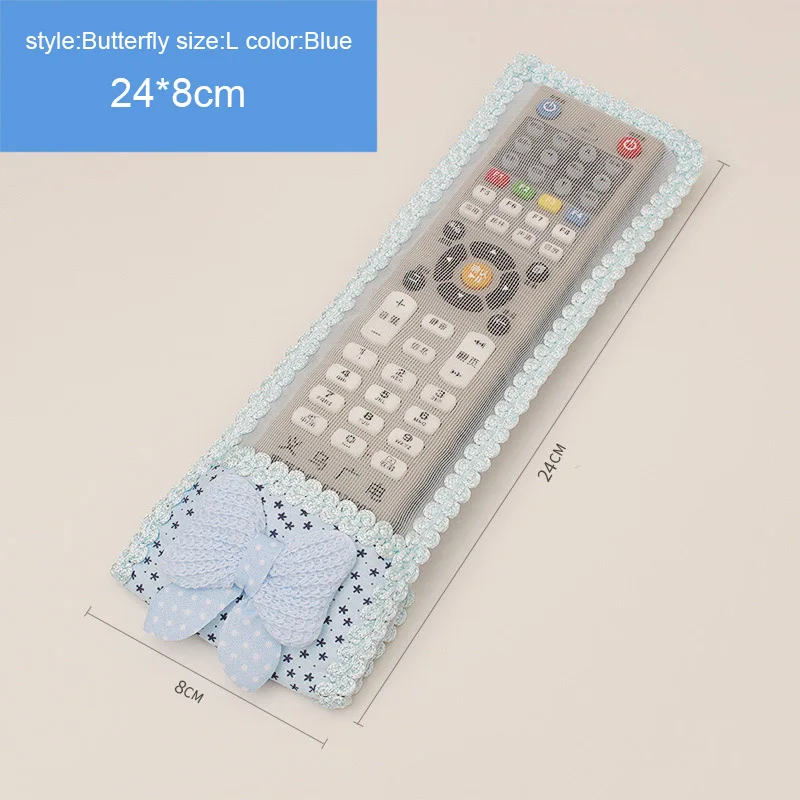 

Bear Fabric Lace TV Air Conditioning Remote Control Bow Cover Dust Bag Case XHC88