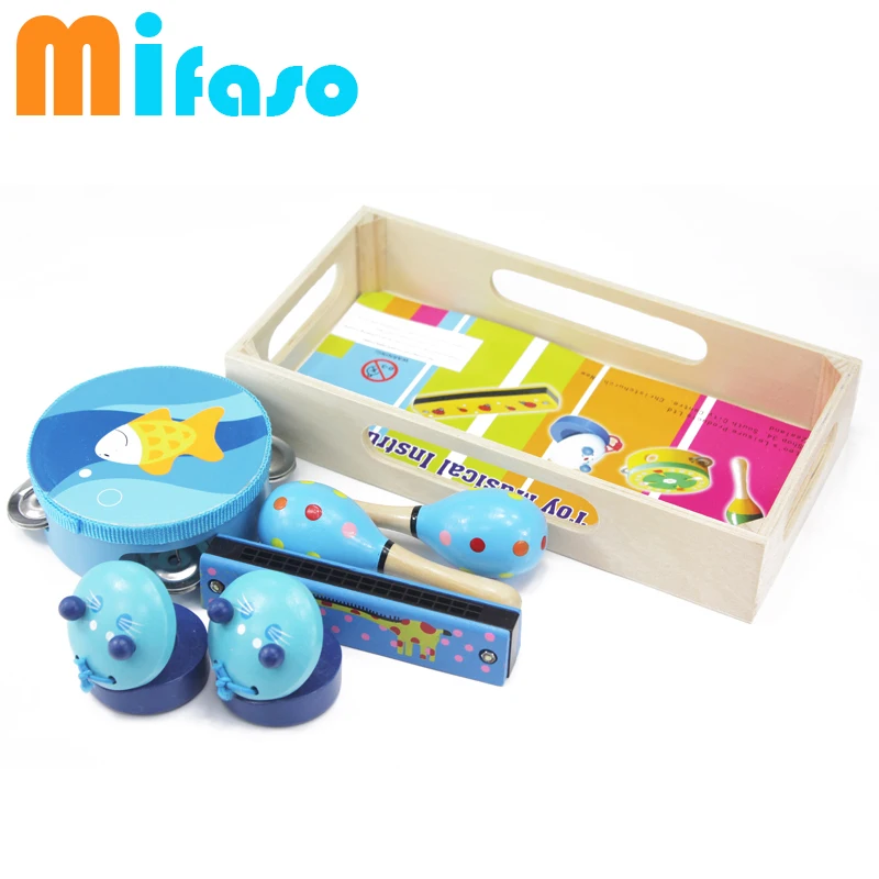 AIMIGUO деревянный набор музыкальных инструментов детские деревянные музыкальные инструменты Детские музыкальные игрушки 11-228