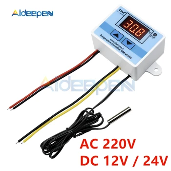 

10A 12V 24V 220V LED Digital Temperature Controller W3001 Thermometer Thermo Controller Regulator Switch Probe NTC Sensor 10K