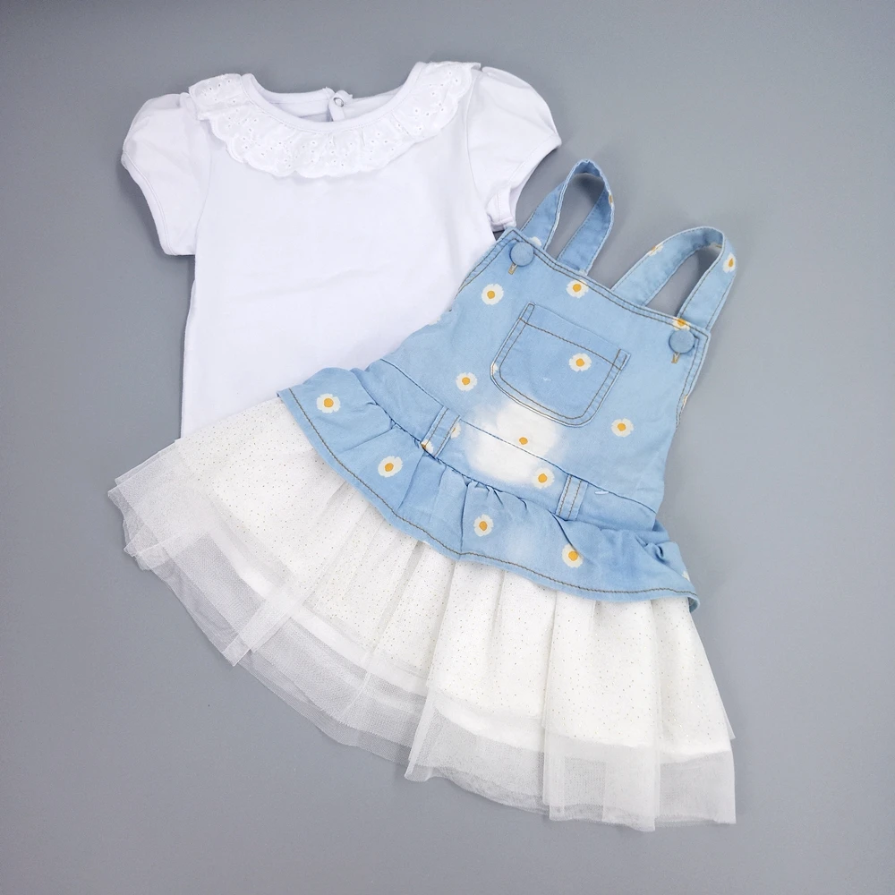 Buy 2 pcs Baby Suspender Skirts overalls Summer Girls