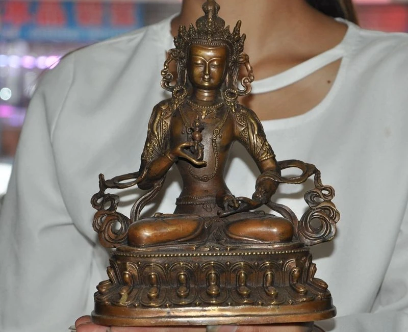 

old tibet buddhism bronze Dorje Tara Vajrasattva Kwan-yin Goddess buddha Statue