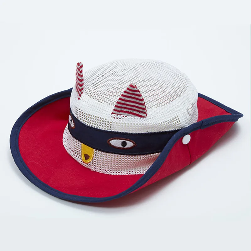 Cat Pattern Baby Sun Bucket Hat with Wide Brim Toddler Boys Girls Summer UV Protection CapsMesh Breathable Comfortable Chinstrap (12)