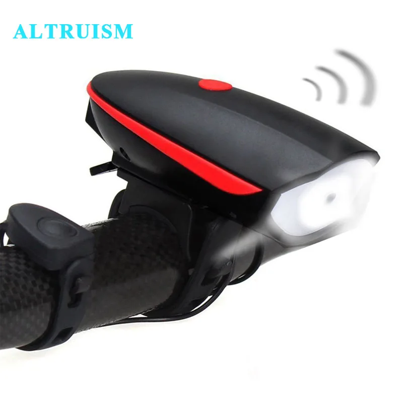 Cheap ALTRUISM Bike Light Head LED Flashlight with Bell Luces Multifunction Cycle Lamp MTB Road Cycling Headlight Bicycle Accessories 1