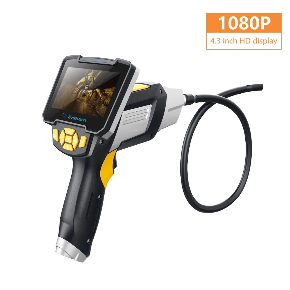 4.3 Inch 1080P HD Handheld Endoscope Camera Screen Detachable CMOS Borescope Rigid Cable Inspection Otoscope Digital Microscope |