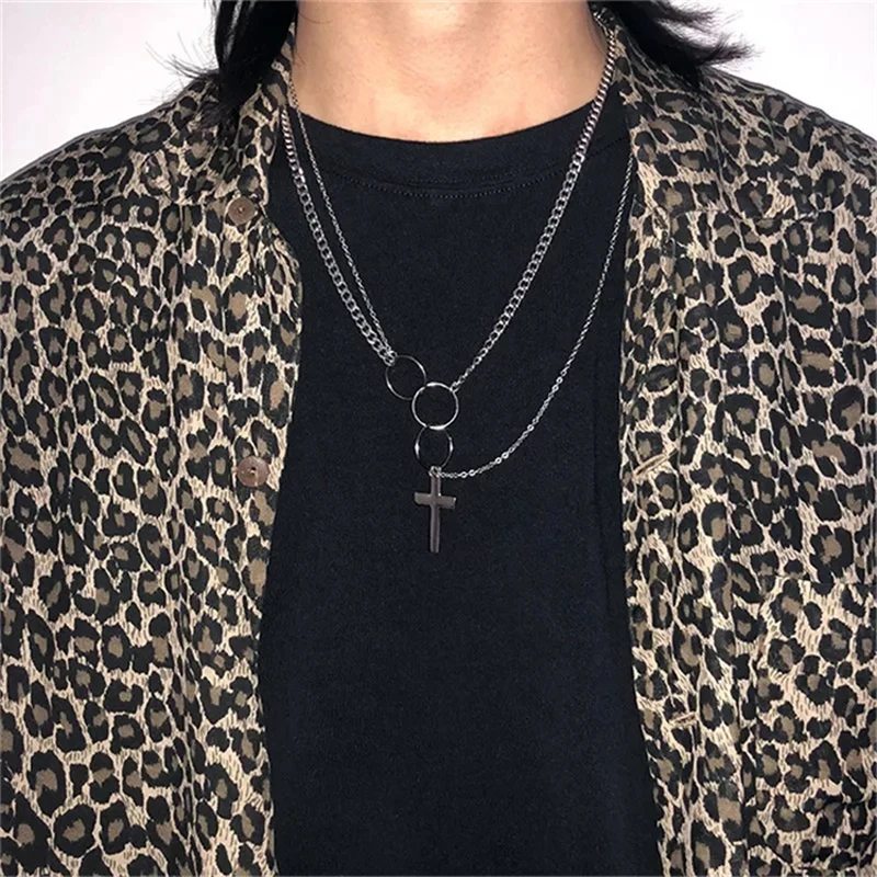 hiphop chain men women couple Stainless steel Necklace Waterproof Link Curb Chains necklace hip hop jewelry cross chain necklace