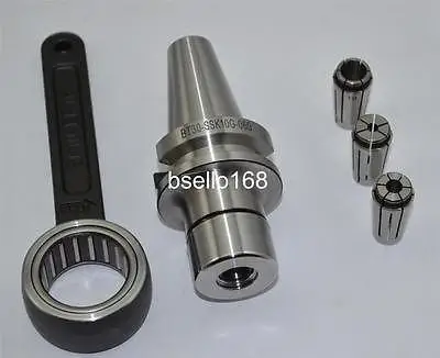 

New 1 BT30 SK10 60 Sk collet chuck & G2.5 & 3pcs collets 6,8,10MM & Sk10 spanner