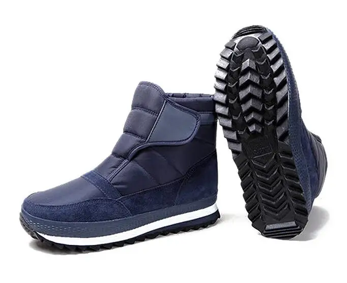 Для мужчин сапоги новые поступления теплые плюшевые зимняя обувь модные водонепроницаемые ботильоны Нескользящие Для мужчин зимние ботинки M482