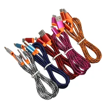 300 шт./лот Новые 2 в 1 Тип C порты и разъёмы+ Micro usb-кабель Android для samsung Xiaomi huawei Зарядка с портом USB передачи данных м/0,25 м
