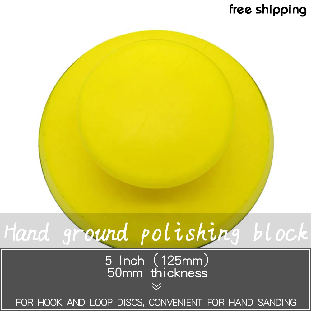 

5 Inch Foam Hand Sanding Block Hand Pad Polishing Pad for Hook and Loop Disc