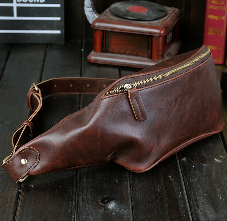 

X-Online hot sale man vintage chest pack male small cross-body bags