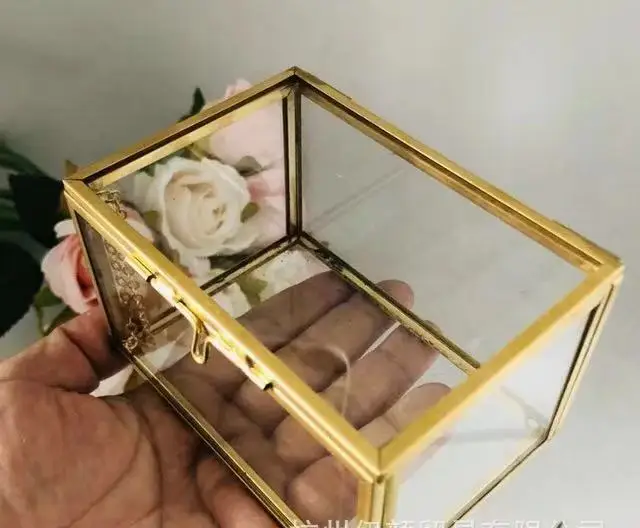only box 1 шт. уникальные персонализированные Стеклянные Коробки для подружки невесты, подушку для носителя кольца, обручальное свадебное предложение, брачные традиции, коробка для колец - Цвет: only box