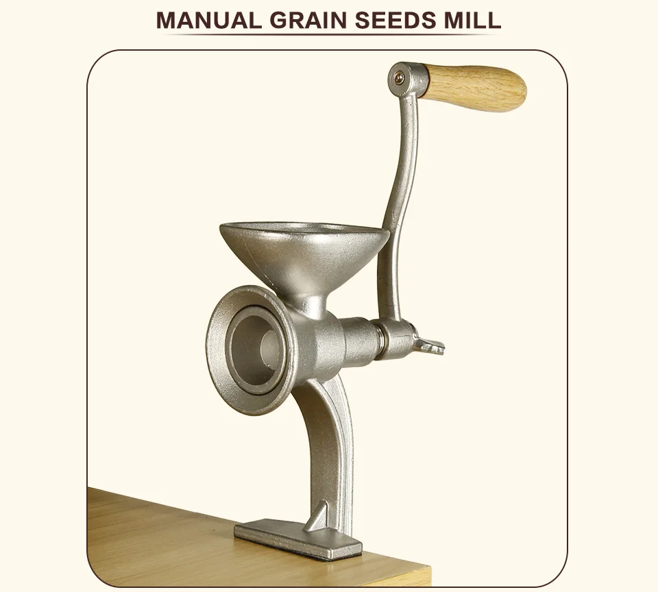Manual Poppy Mill Grain Seeds Mill Hand Operated Nut Grinder and Spice Grinder_04