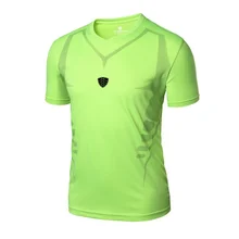 Мужская спортивная футболка на открытом воздухе с v-образным вырезом и короткими рукавами, быстросохнущая спортивная одежда, дышащая Спортивная Новинка bthi