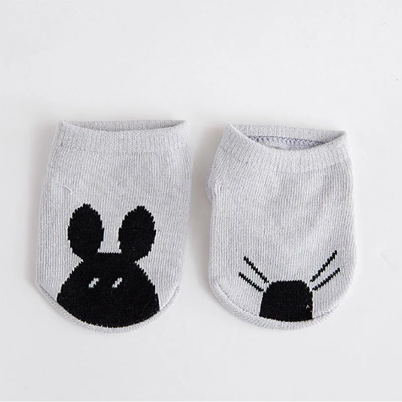 SLKMSWMDJ/новые детские носки-лодочки носки для новорожденных мальчиков и девочек хлопковый рисунок Носки следки противоскользящие носки для детей 0-4 лет - Цвет: NO2