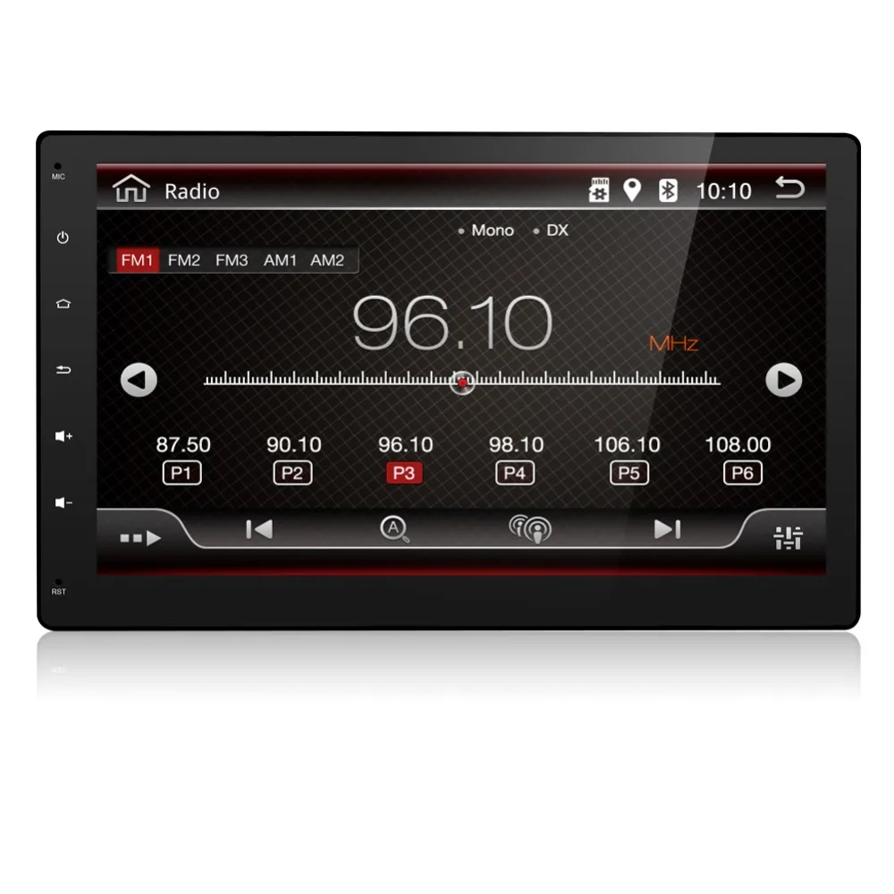 Top 10.1 inch Universal 2din car radio Android 7.1 Quad Core 1080P autoradio Stereo Radio GPS Navigation Steering Wheel 1