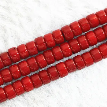 

Natural red coral abacus charms stone 4*6mm hot sale loose beads diy high quality women diy jewelry making 15 inch B650