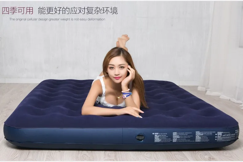 Модная удобная надувная подушка для дома на открытом воздухе, портативная двуспальная кровать