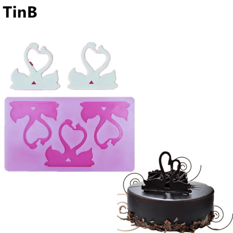 

Swan Cake Baking Silicone Decoration Mold DIY Kitchen Chocolate Baking Silicone Mould Wedding Chocolate Mold For Cake Cake Tools