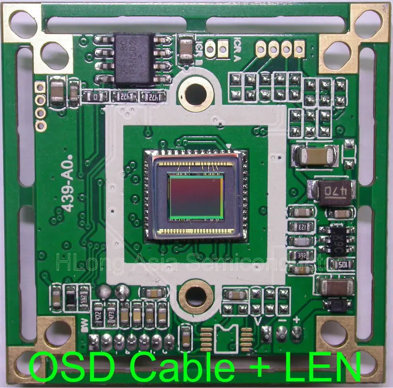 

Panasonic HD 1/3" CCD image sensor + HD8050 CCTV camera module board + OSD cable + LEN