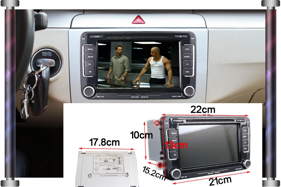 Автомобильный DVD плеер с GPS 7 &quot Android 8 1 2 Din для VW Scirocco Golf Caddy Altea Exeo рознипосылка вкой