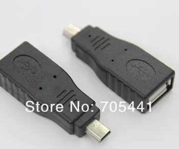 

High quality interface USB Female to Mini USB Male 5 Pin Adapter Converter 500pcs/lot