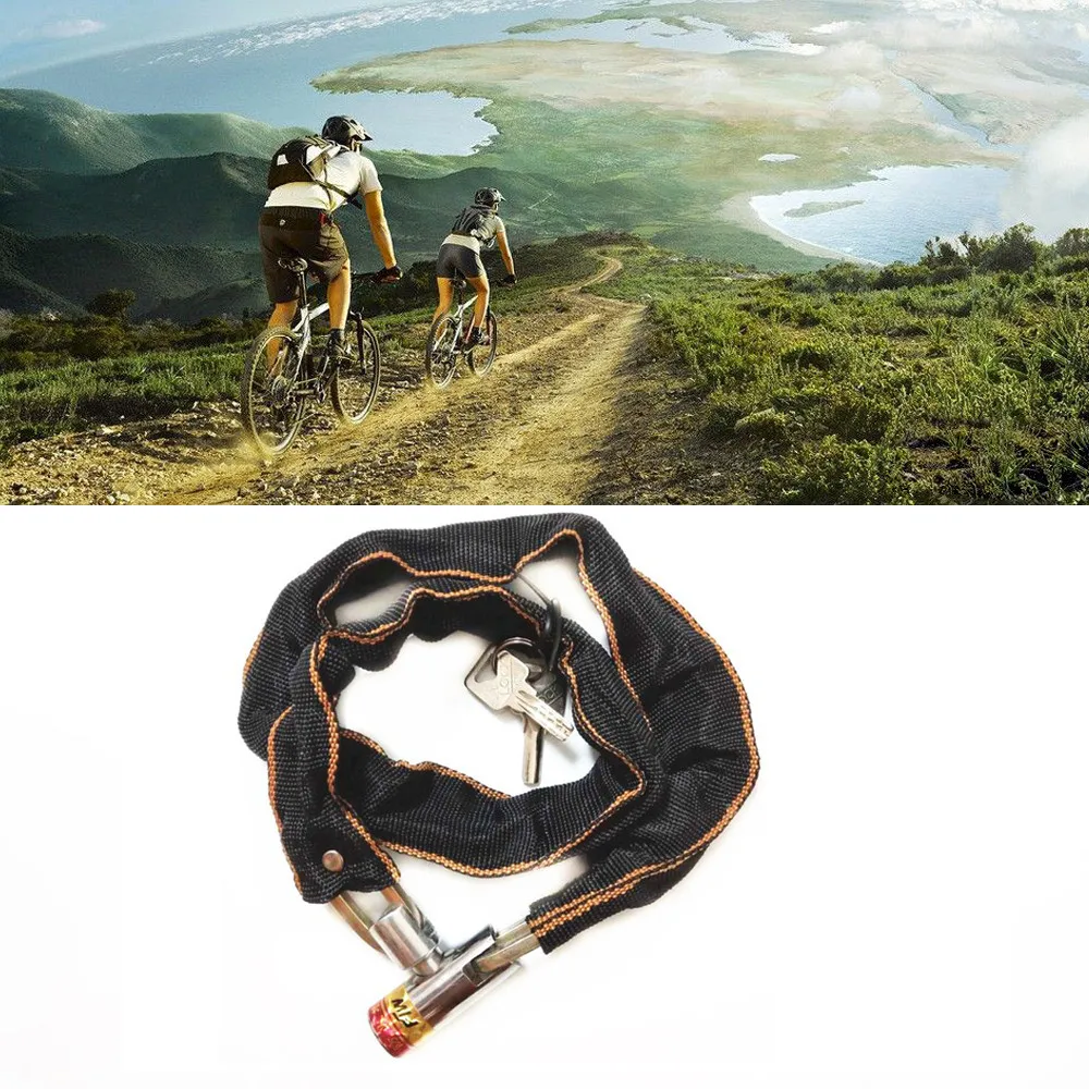 

Bicycle Lock Safe Metal Anti-Theft Outdoor Bike Chain Lock Security Reinforced Cycling Chain Lock Bicycle Accessories 2.0#