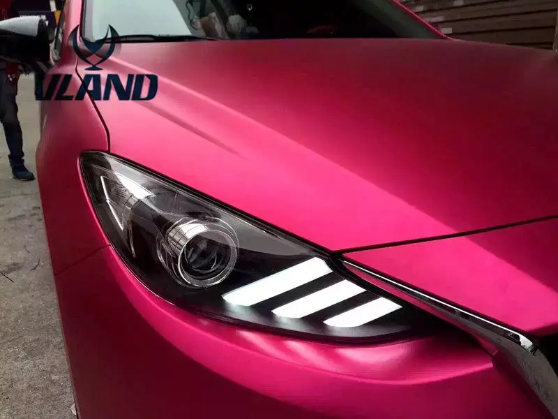 Горячая продажа!Бесплатная доставка для головной лампы автомобиля на 2014-2016 годы для Mazda3 Axela фара СИД с конструкцией Mustan ДХО Горячая продажа!Бесплатная доставка для головной лампы автомобиля на 2014-2016 годы для Mazda3 Axela фара СИД с конструкцией Mustan ДХО