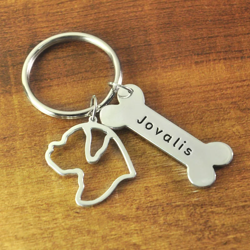 Боксер keychain собачников брелок персонализированные боксер собака