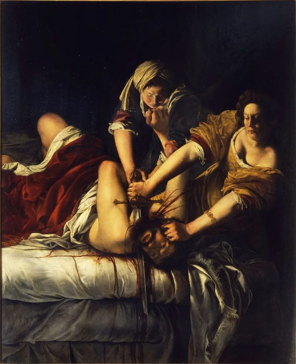 Judith Beheading Holofernes by Artemisia Gentileschi Gloss SILK POSTER Decorative painting 24x36inch | Дом и сад