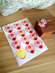 600 шт./лот DIY Многофункциональный сердце Веселые Cheristams серии печать наклейка для выпечки посылка Cookie посылка label оптом
