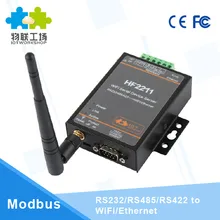 6pcs/pack CE FCC HF2211 Industrial Modbus Serial RS232 RS485 RS422 to WiFi Ethernet Converter Device Modbus 4M Flash Connector
