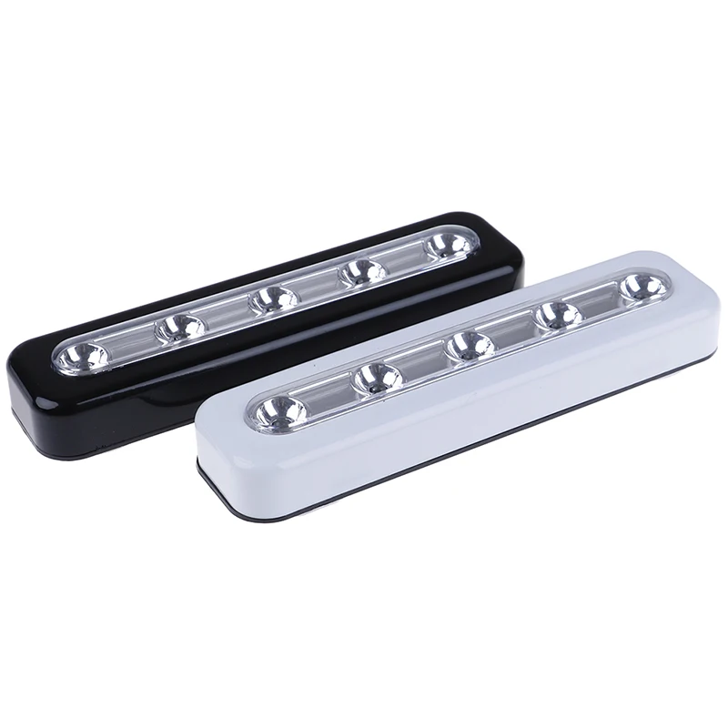 

1 Pc Multifuctional 5 LEDS Battery Touch Tap Push Night Light Closet Kitchen Cabinet Light Lamp Hot New