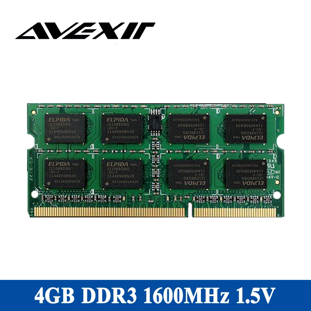 

Avexir laptop memory RAM DDR3 4GB/8GB 1.5V Voltage 1600MHz Frequency 11-11-11-28 CL=11cycle PC4-12800 single notebook memory RAM