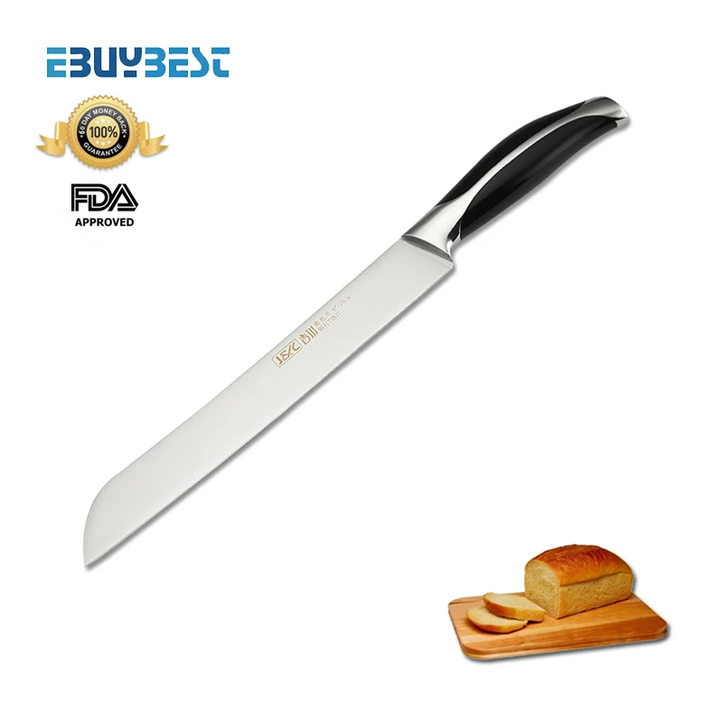 Top grade stainless steel bread knife 8 '' inch kitchen knives sharper