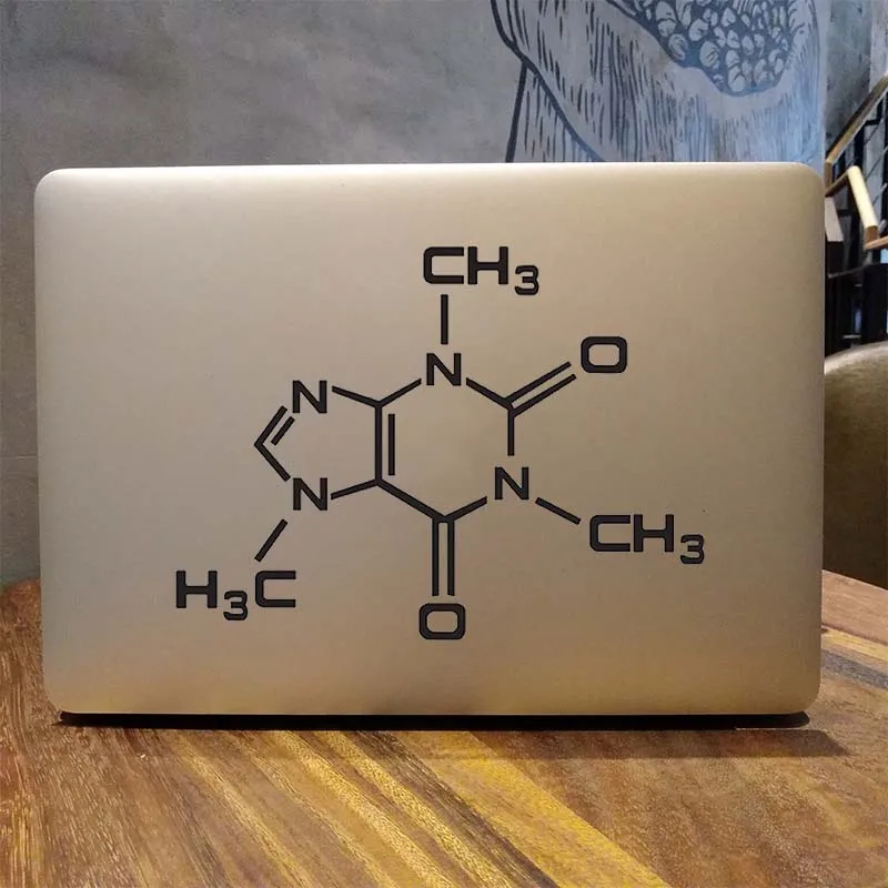 Кофеин молекулярная наклейка для ноутбука Apple Macbook стикер Pro Air Retina 11 12 13 15 дюймов Mac