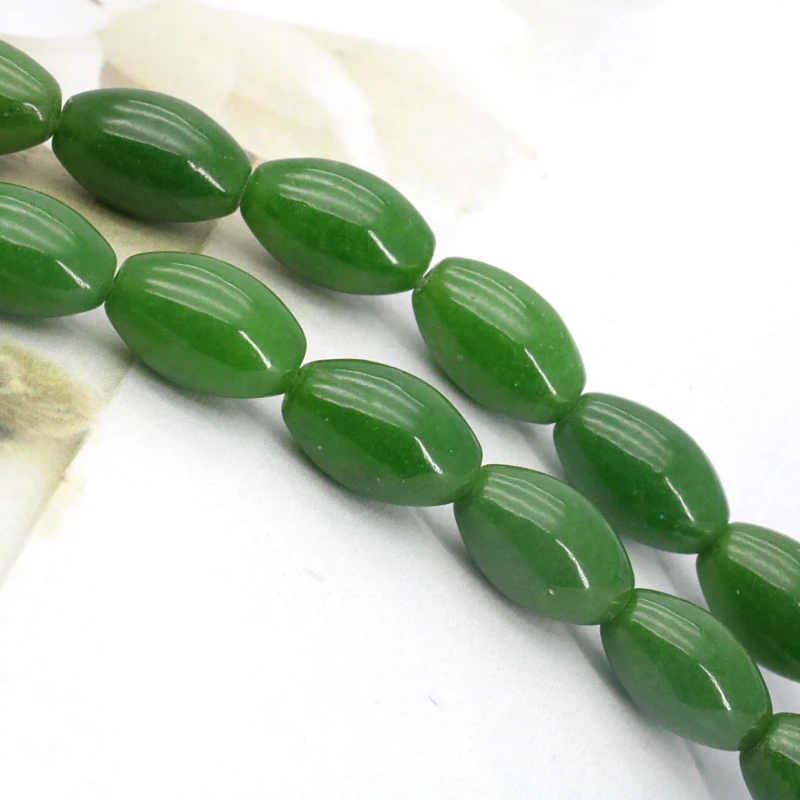 

Olive shape Green Aventurine loose beads 8x13mm stone 15 inches DIY women handmade jewelry making design gift fashion style