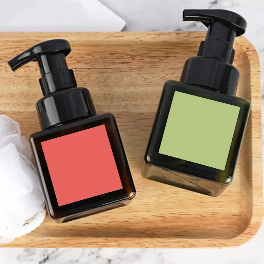

Portable 250ml Square Shower Gel Empty Refill Pump Bottle Liquid Soap Dispenser Container Empty Refill Bottle