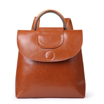 

Special offer Price Classic Fashion Oil Wax Cowhide Real leather Women's Backpacks Female Genuine Leather Ladies Backpack Bags