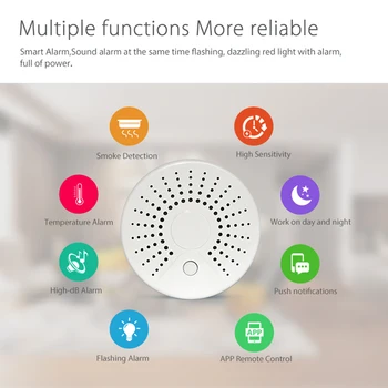 

Intelligent WiFi Smoke Detector Sensor Alarm Home Automation Alarm System Motion Warning GY88