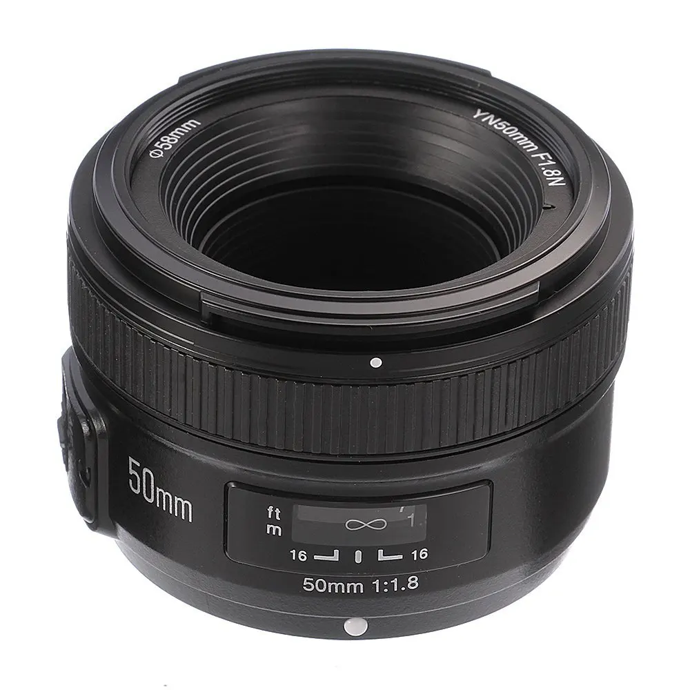 Объектив YONGNUO YN 50 мм объектив с автофокусом и большой апертурой для камер Nikon F1.8