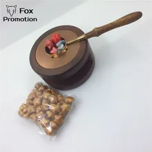 Vintage pote de derretimento colher de bronze vedação cera 50 selo retro vintage vara de cera sellado sax palillo sello de la cera de sellos