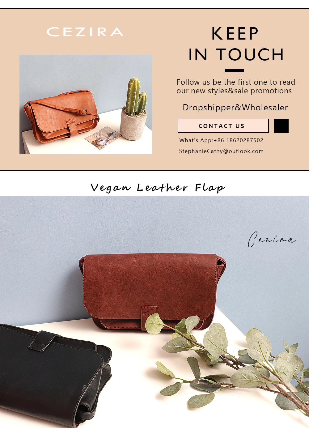 CEZIRA брендовая дизайнерская сумка на плечо женская сумка-мессенджер Женская Высококачественная веганская кожаная сумка с клапаном Женская однотонная сумка через плечо