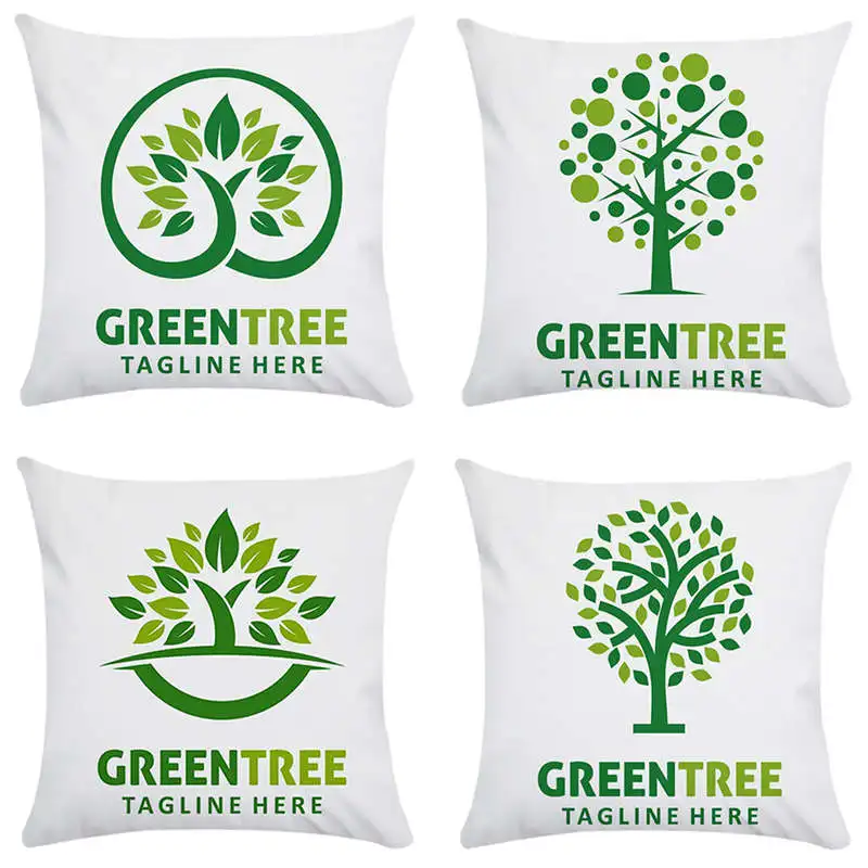 

Pillow gift series of green forest HomerDecor Cushion Cover Throw Pillowcase Pillow Covers 45 * 45cm Sofa Seat Cushion Dec