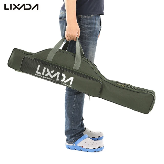 Lixada Foldable Fishing Rod Reel Bag 100cm/130cm/150cm Fishing Bag Oxford  Carp Storage Bag 2 Layer Gear Tackle Bolsa Pesca - AliExpress