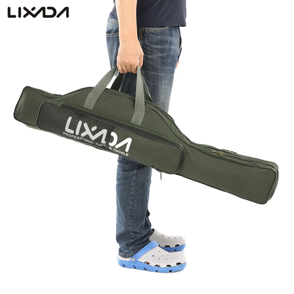 

Lixada Foldable Fishing Rod Reel Bag 100cm/130cm/150cm Fishing Bag Oxford Carp Storage Bag 2 Layer Gear Tackle Bolsa Pesca