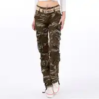 Military Camouflage women Cargo Pants Women 2019 Fashion Loose Baggy Pants Multi-Pocket Long jogging Trousers Plus size 5XL