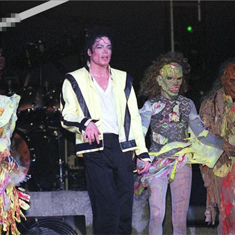Rare MJ Michael Jackson Thriller Light Green Open PU Leather Jacket On Concert Perfromance XXS-4XL Costumes 6f6cb72d544962fa333e2e: 4XL|L|M|One Size|S|XL|XS|XXL|XXS|XXXL