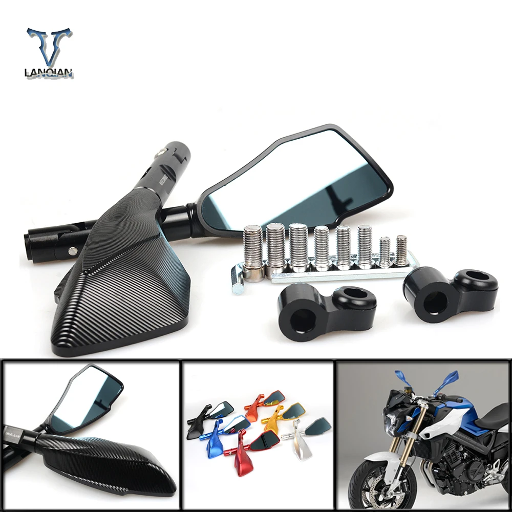 1pair CNC Motorcycle Rearview Mirrors Rear View Side Mirror for KAWASAKI Z250 Z750 Z800 Z1000 SUZUKI GSXR1000 GSXR600 GSXR750