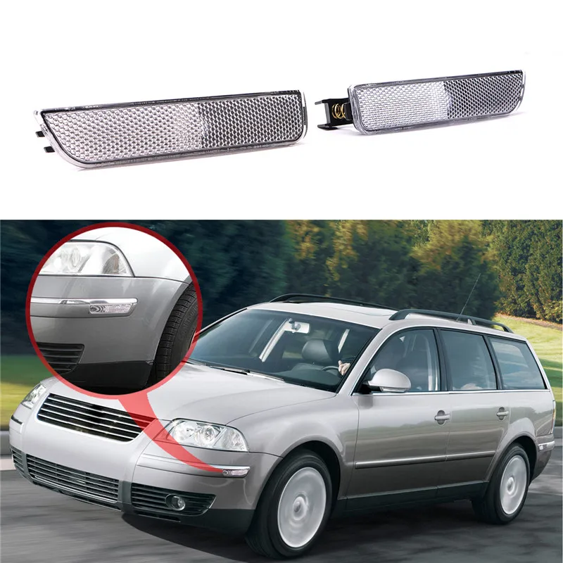 Front Rear Fender Yellow Bumper Lights Side Markers Lamps For Volkswagen VW Passat B5.5 2001-2005 Turn Signal Indicators Blinker Light (58)